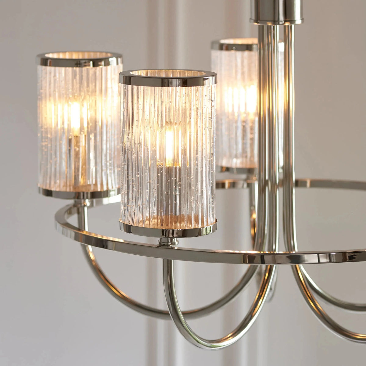 Henners 5 Pendant Light Bright Nickel.