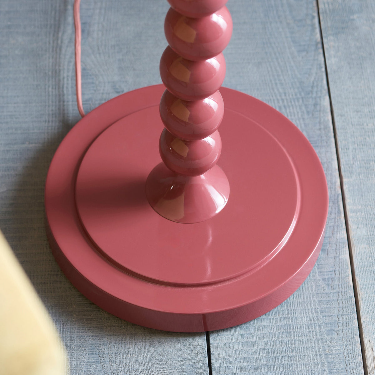 Higgledy Floor Lamp Base Gloss Pink Clay Paint.