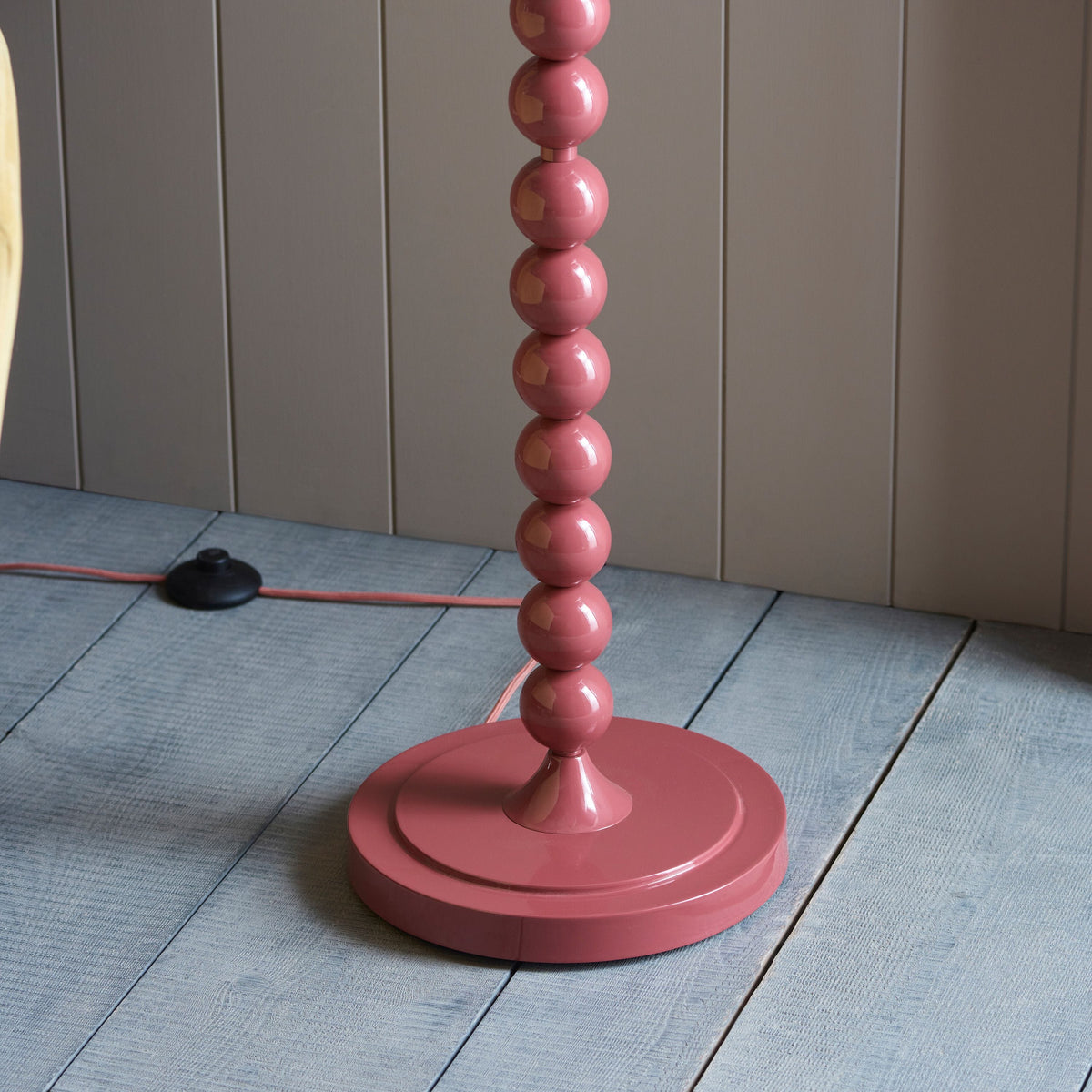 Higgledy Floor Lamp Base Gloss Pink Clay Paint.