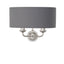 Bodhi Lighting Highclaire 2 Wall Light Nickel & Charcoal House of Isabella UK