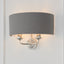 Bodhi Lighting Highclaire 2 Wall Light Nickel & Charcoal House of Isabella UK