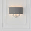 Bodhi Lighting Highclaire 2 Wall Light Nickel & Charcoal House of Isabella UK