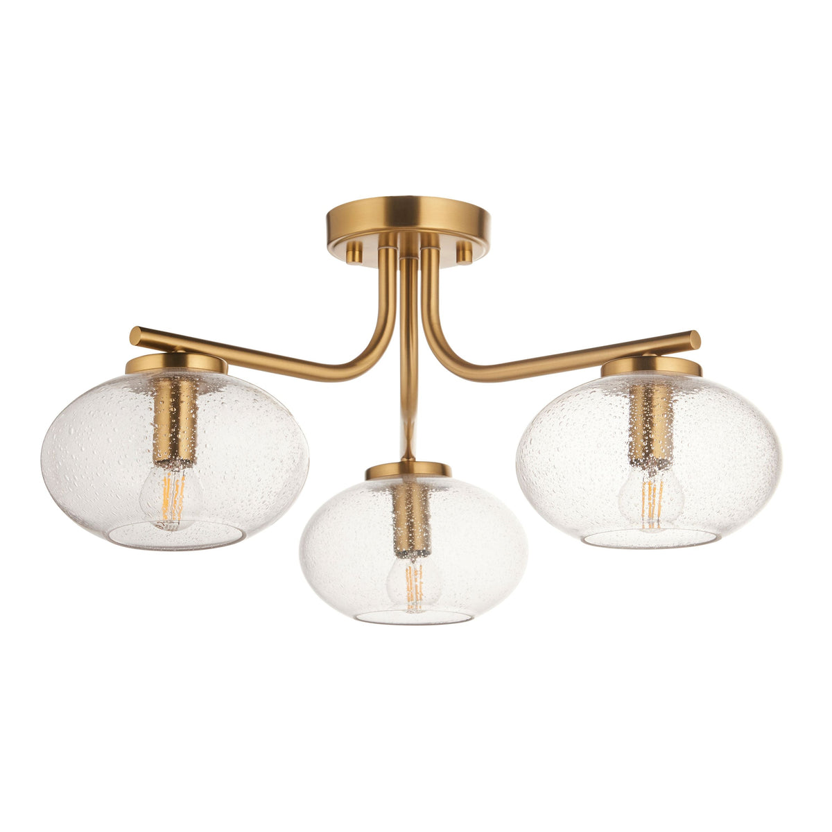 Bodhi Lighting Jacob 3 Ceiling Light Warm Brass House of Isabella UK