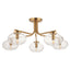 Bodhi Lighting Jacob 5 Ceiling Light Warm Brass House of Isabella UK