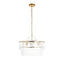 Bodhi Lighting Karine 5 Tiered Pendant Light Brushed Aged Brass House of Isabella UK