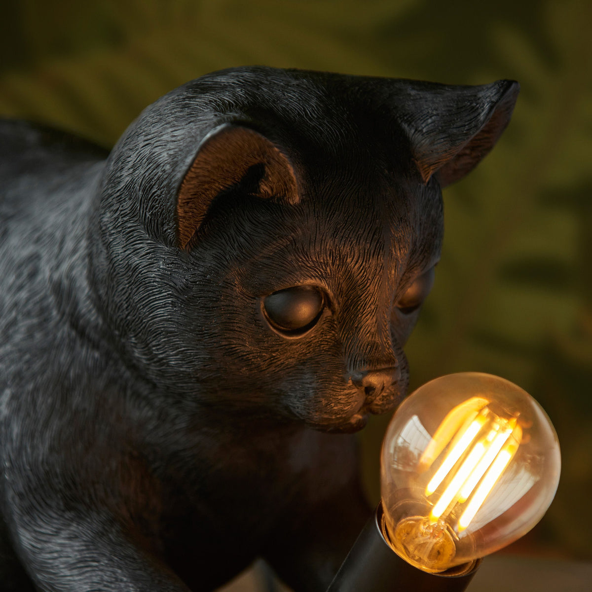 Kitten Table Lamp Black.