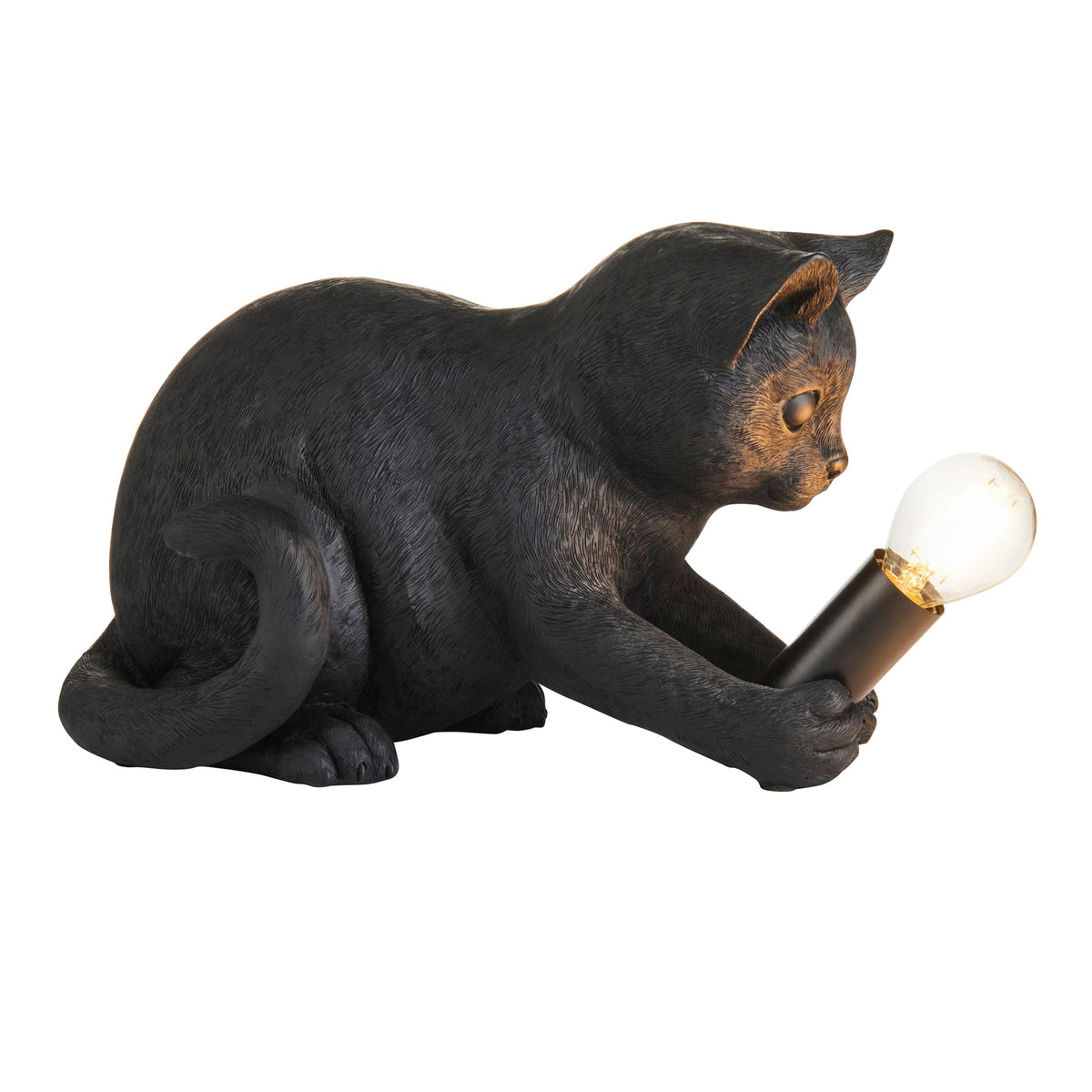 Kitten Table Lamp Black.
