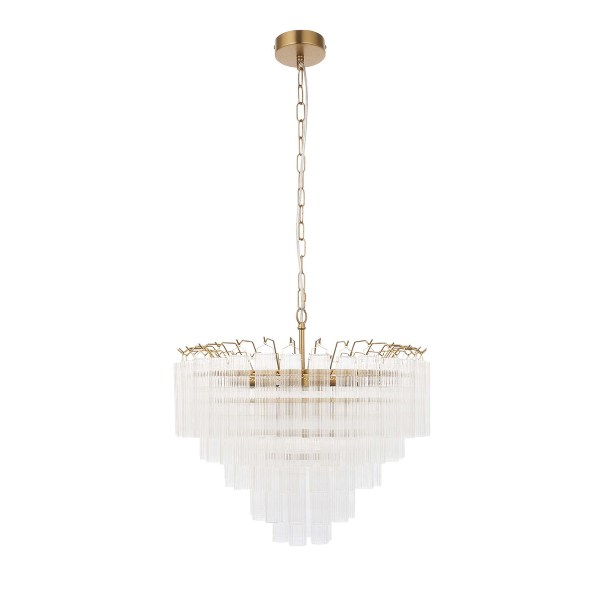 Bodhi Lighting La Rochelle 12 Pendant Light Clear Ribbed Glass House of Isabella UK