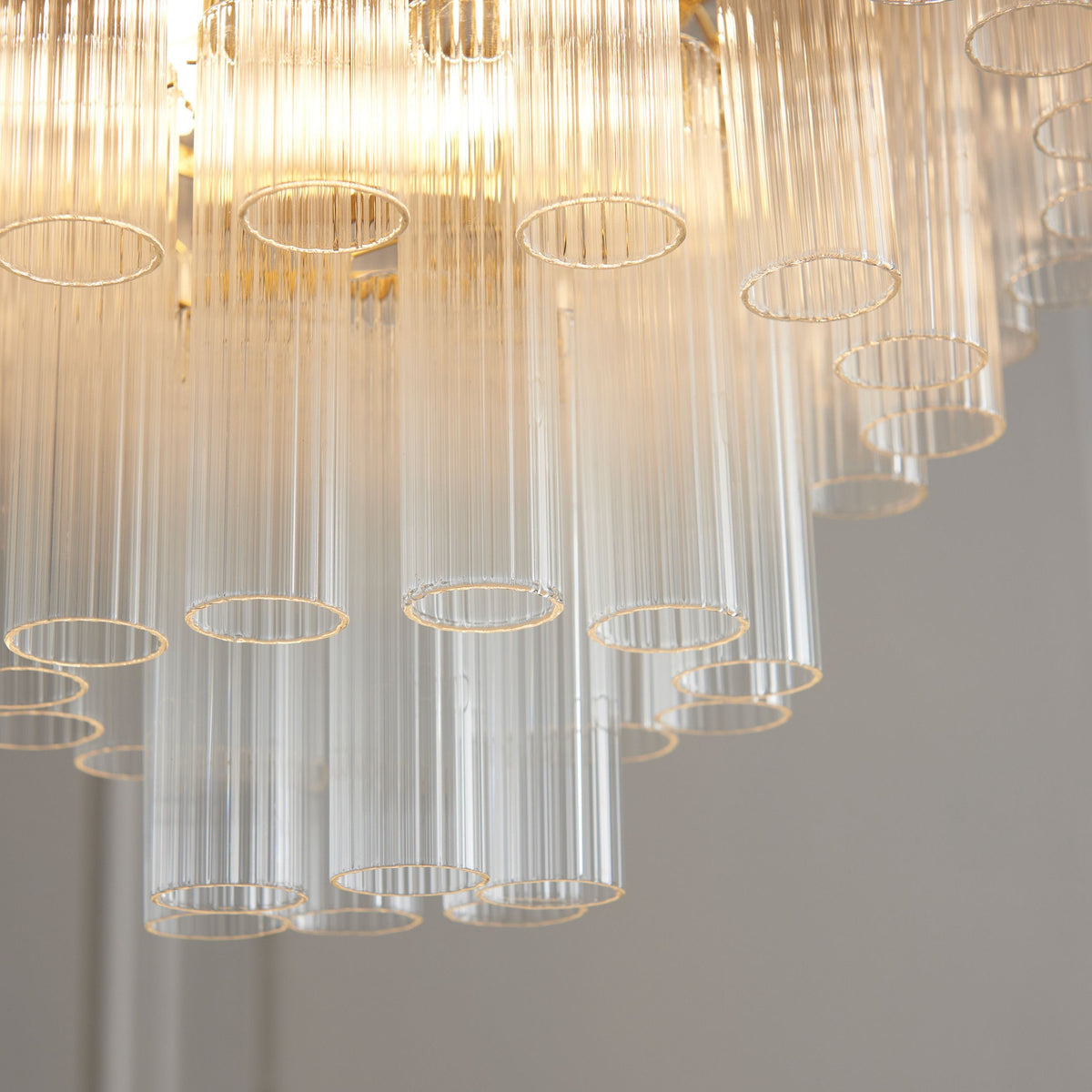 Bodhi Lighting La Rochelle 12 Pendant Light Clear Ribbed Glass House of Isabella UK