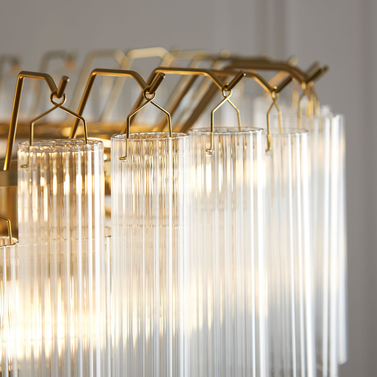 Bodhi Lighting La Rochelle 12 Pendant Light Clear Ribbed Glass House of Isabella UK