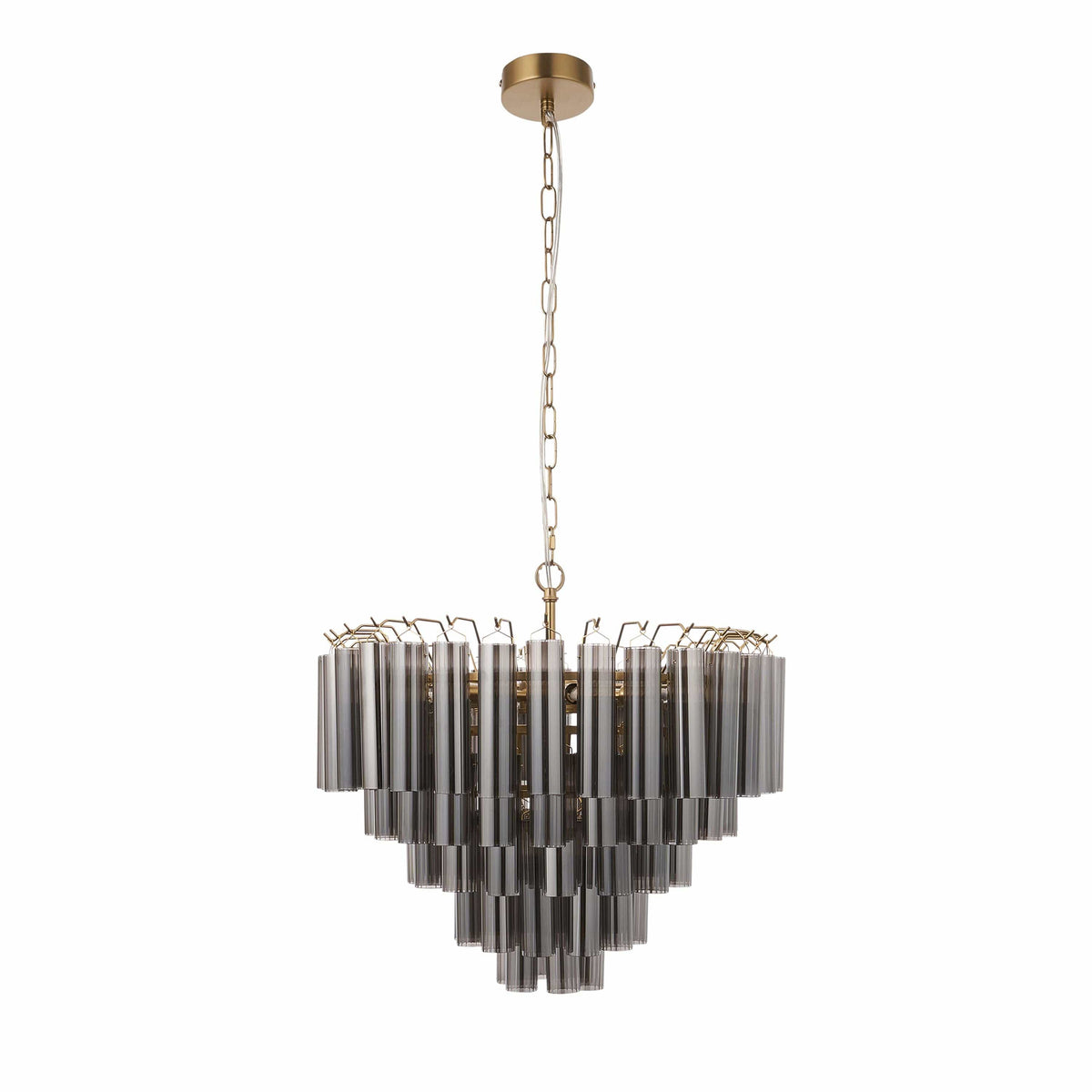 Bodhi Lighting La Rochelle 12 Pendant Light Smokey Grey Lustre glass House of Isabella UK