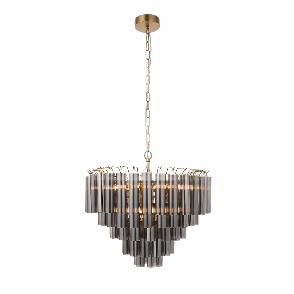 Bodhi Lighting La Rochelle 12 Pendant Light Smokey Grey Lustre glass House of Isabella UK