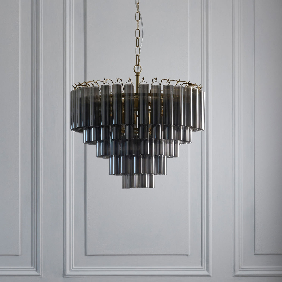 Bodhi Lighting La Rochelle 12 Pendant Light Smokey Grey Lustre glass House of Isabella UK