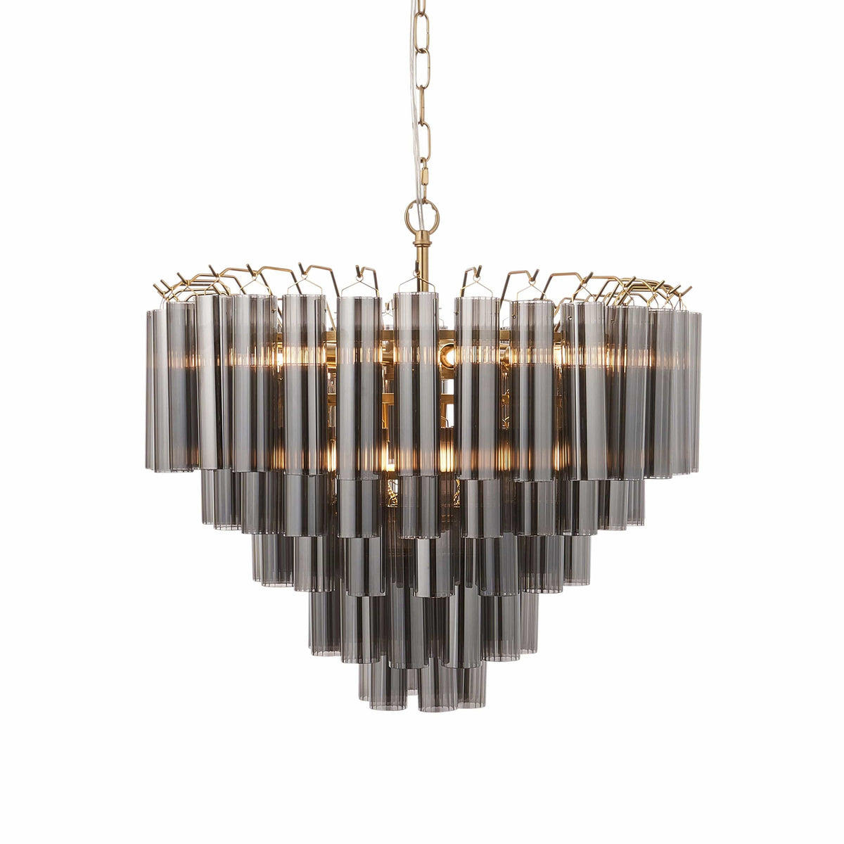 Bodhi Lighting La Rochelle 12 Pendant Light Smokey Grey Lustre glass House of Isabella UK