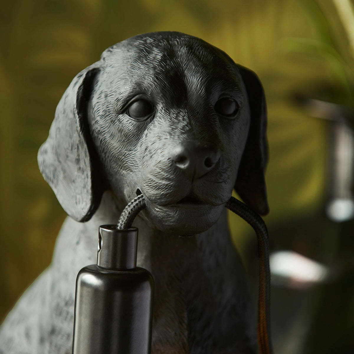 Labrador Puppy Table Lamp Black.
