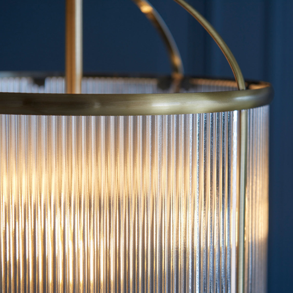 Lambeth Ribbed 4lt Pendant.