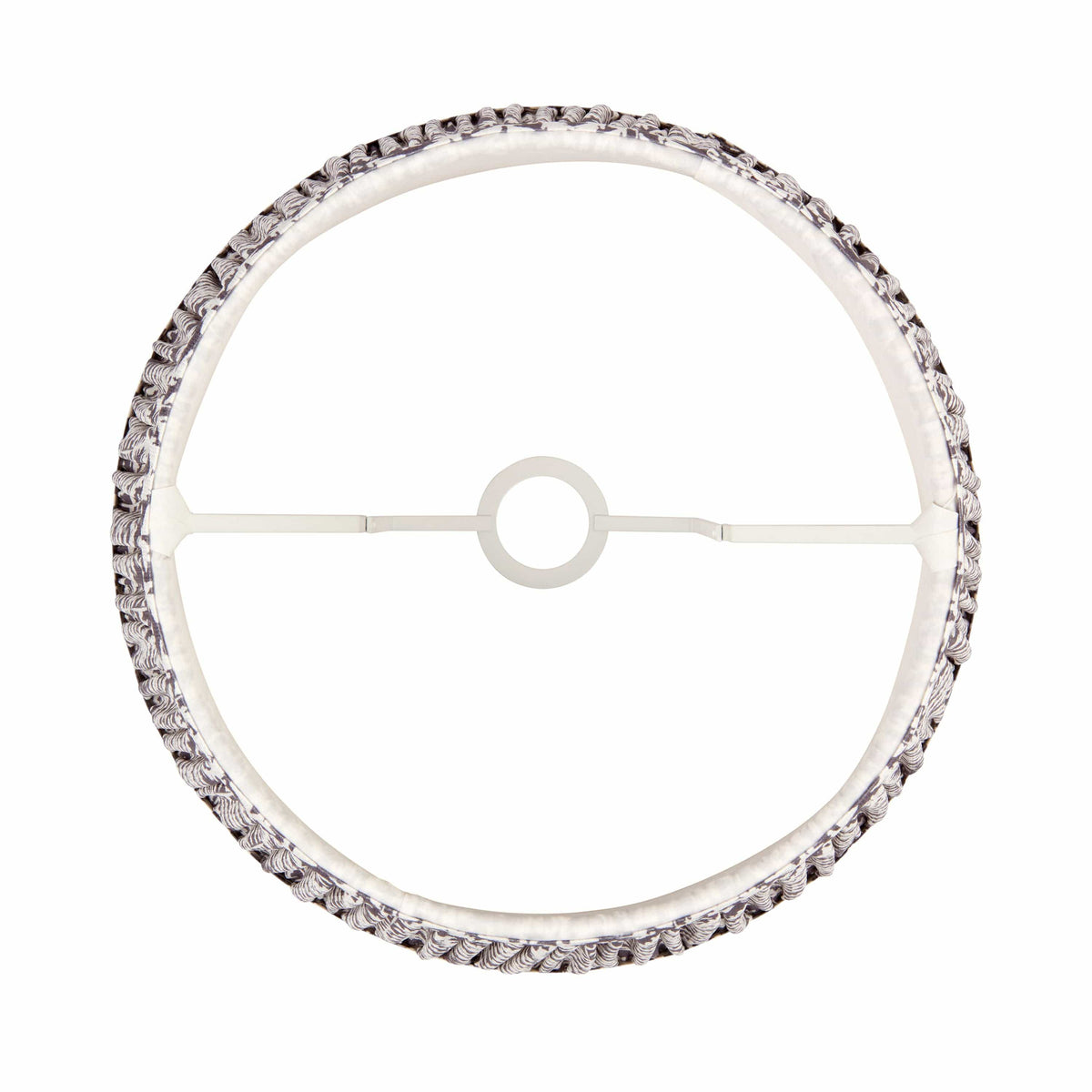 Bodhi Lighting Leaf Shade Pearl Grey Fabric 40cm House of Isabella UK