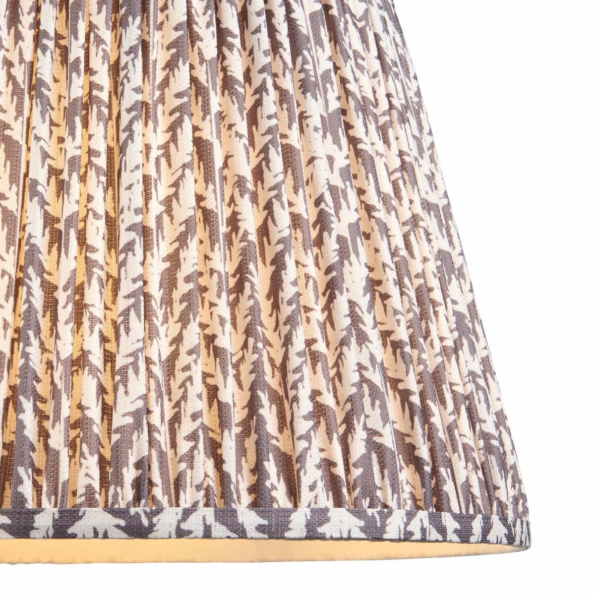 Bodhi Lighting Leaf Shade Pearl Grey Fabric 40cm House of Isabella UK