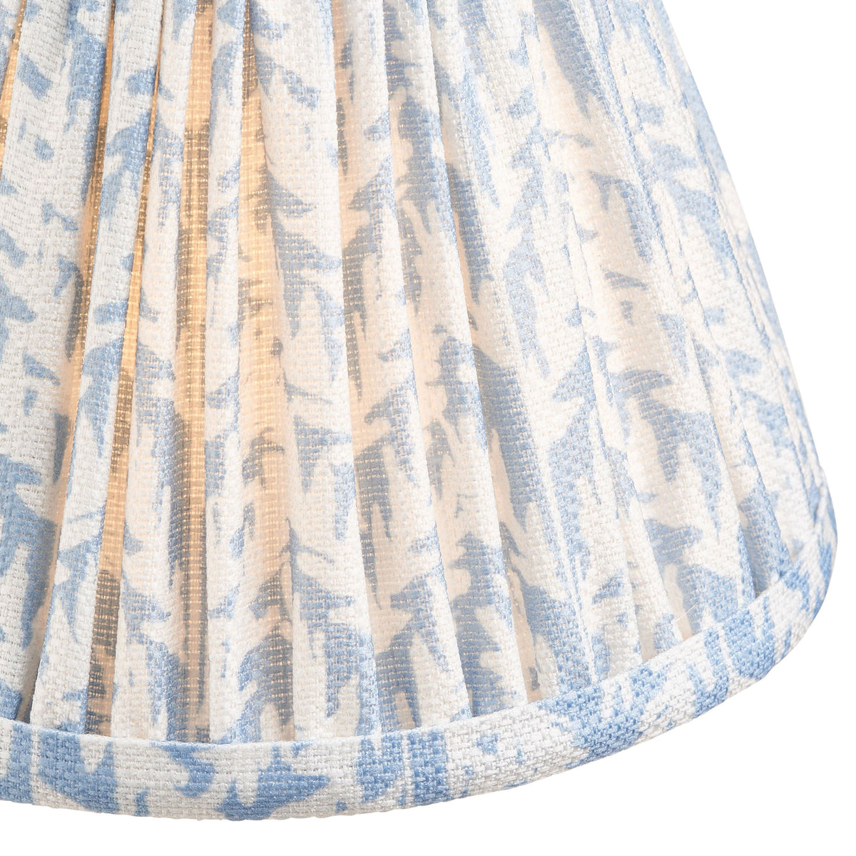 Bodhi Lighting Leaf Shade Shell Bay Blue Fabric 16cm House of Isabella UK