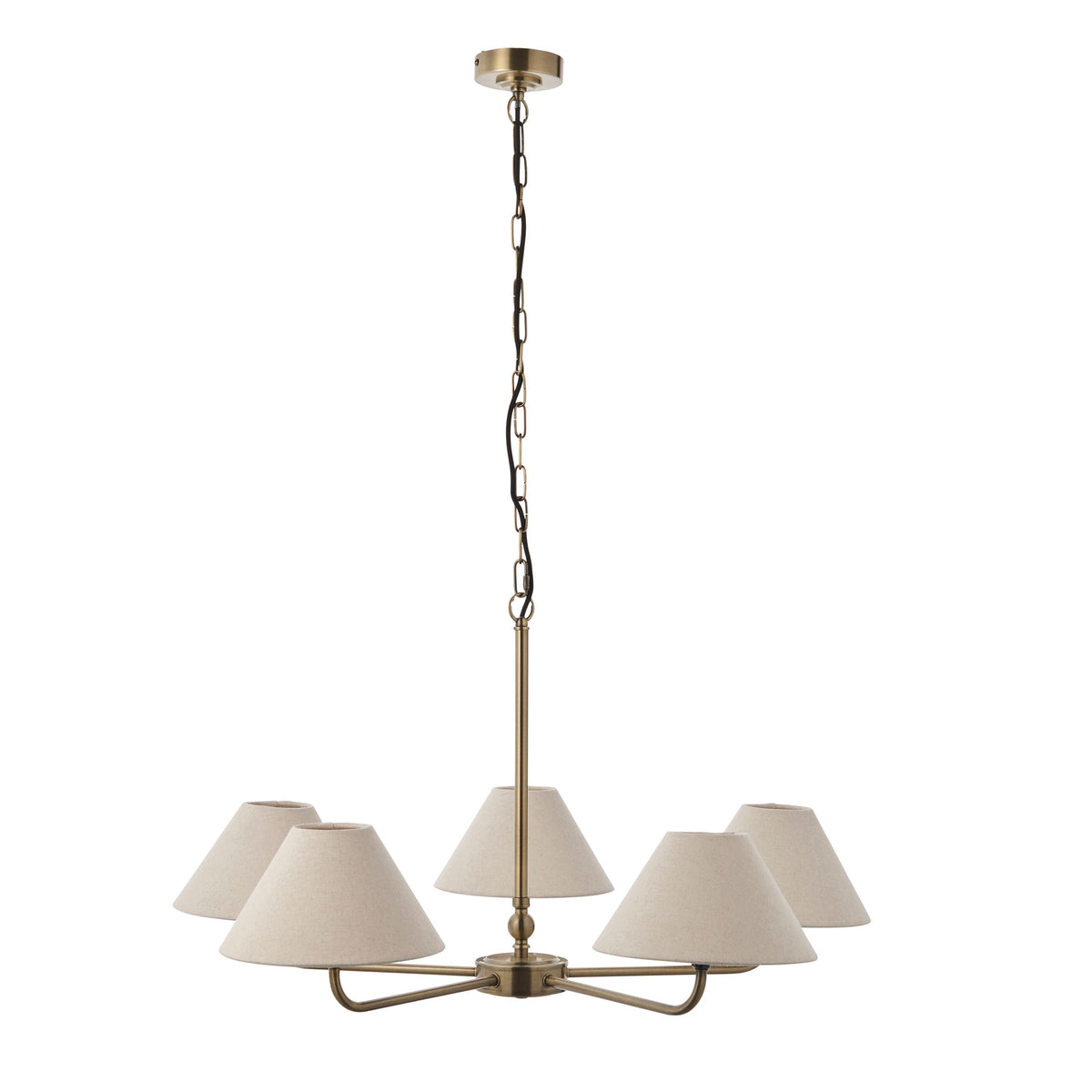 Bodhi Lighting Lille 5 Pendant Light Antique Brass House of Isabella UK