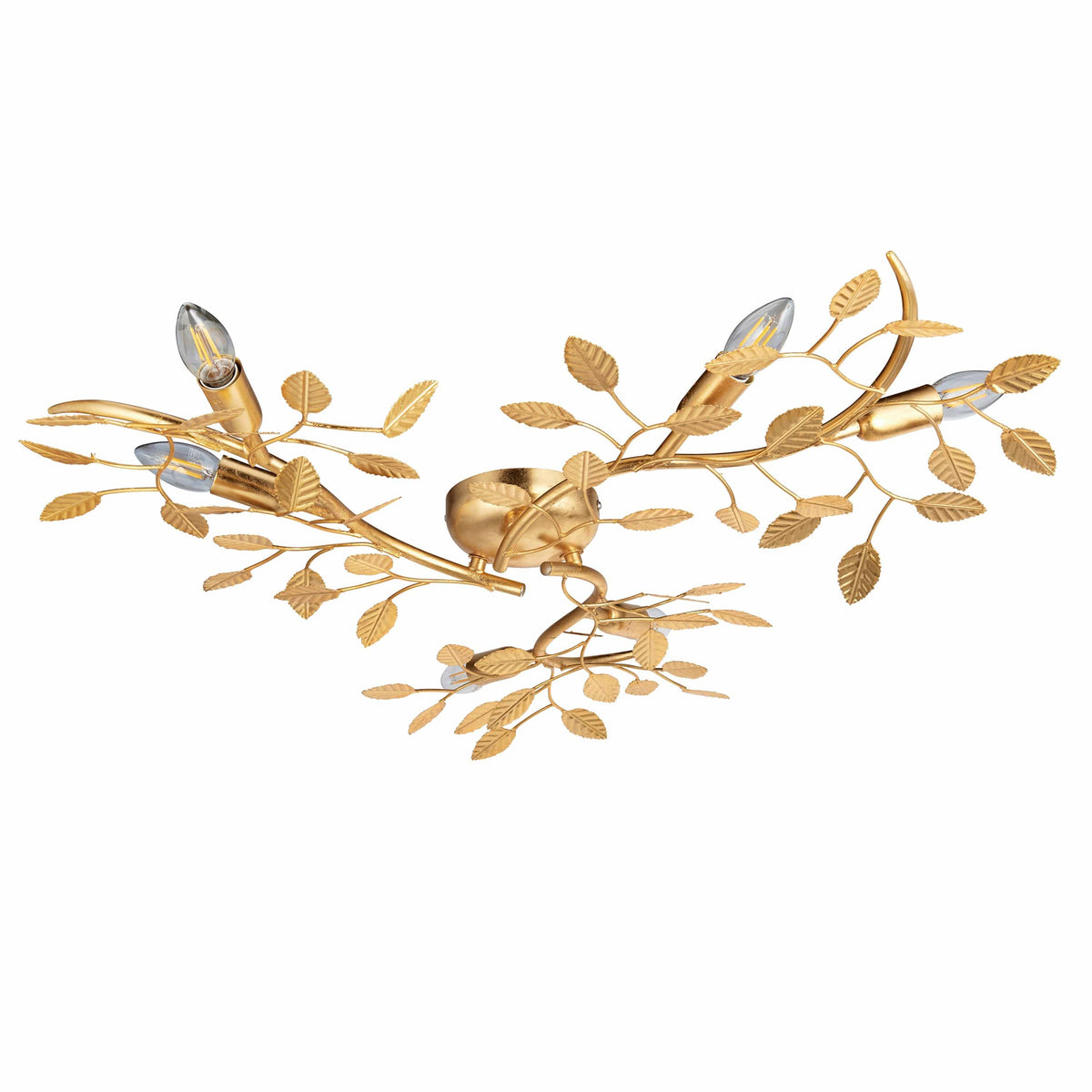 Linetter 6 Ceiling Light Gold Leaf.