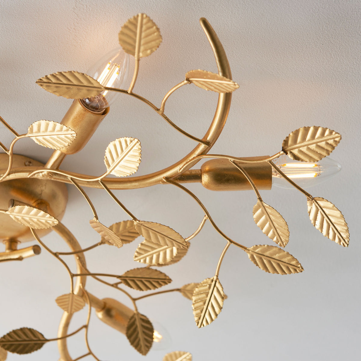 Linetter 6 Ceiling Light Gold Leaf.