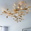 Linetter 6 Ceiling Light Gold Leaf.