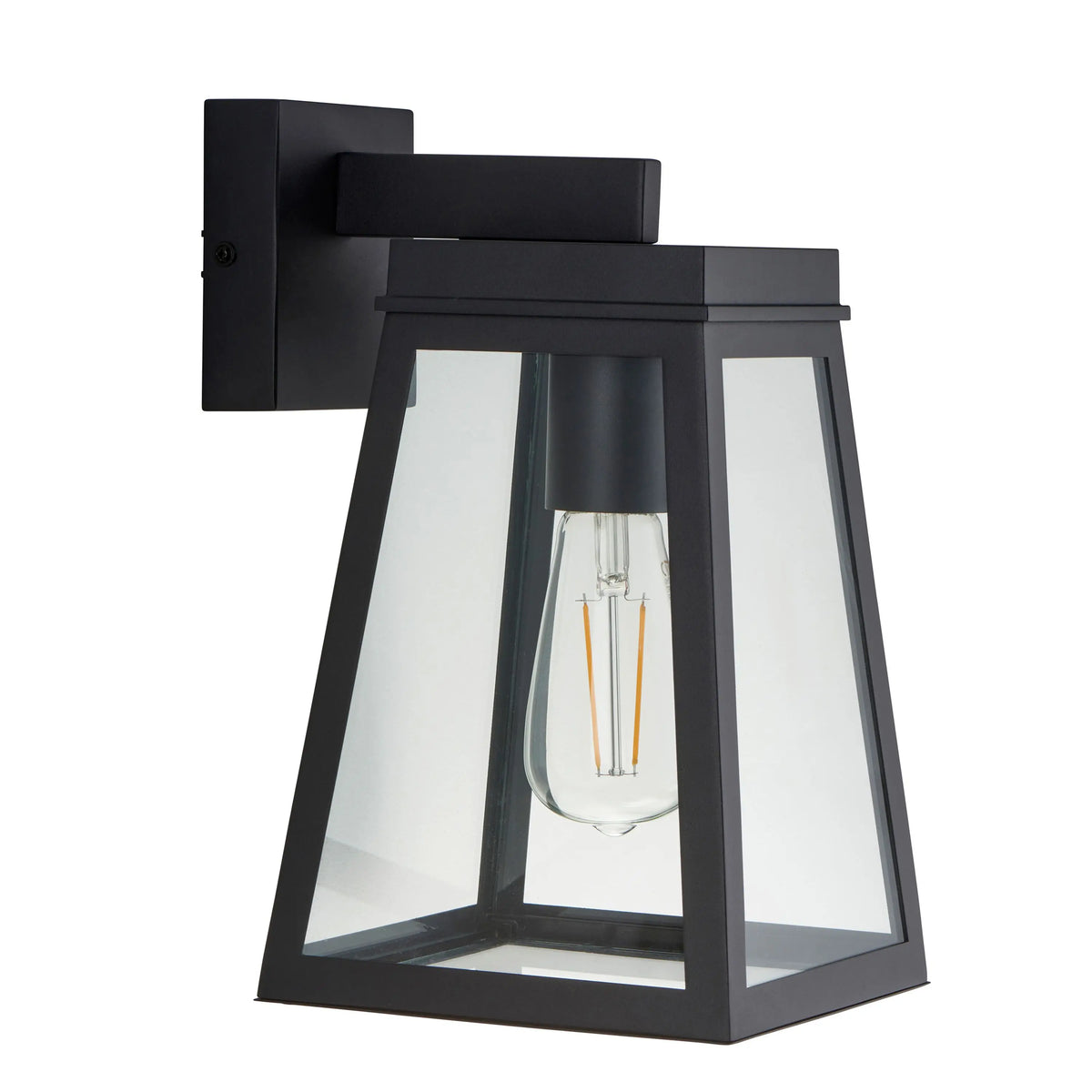 Bodhi Lighting Lymington Wall Light Textured Black & Clear Glass House of Isabella UK