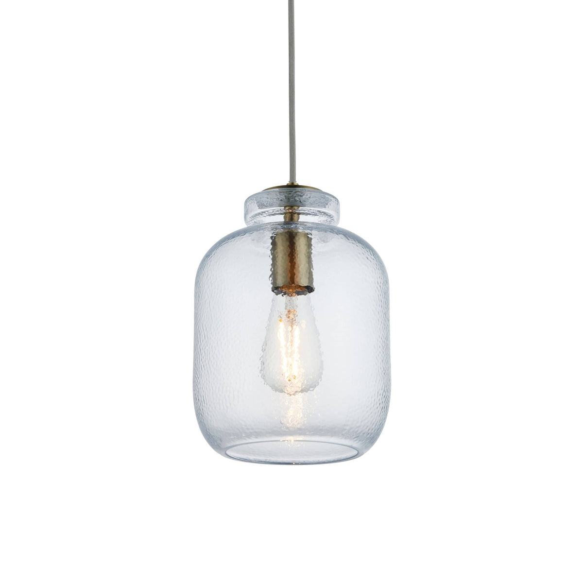 Lyra 1 Pendant Light Antique Brass.