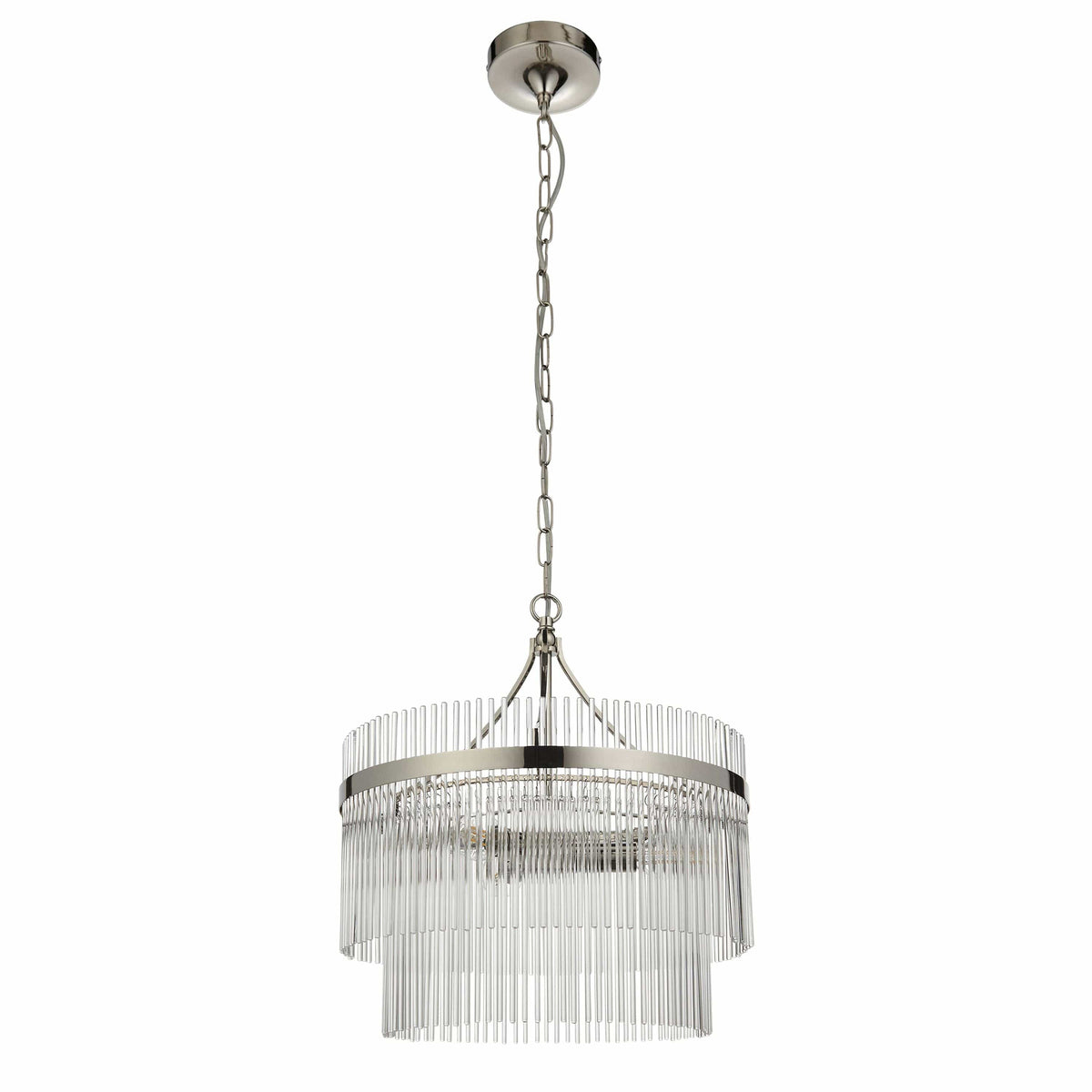 Marietta 3 Pendant Light Bright Nickel.