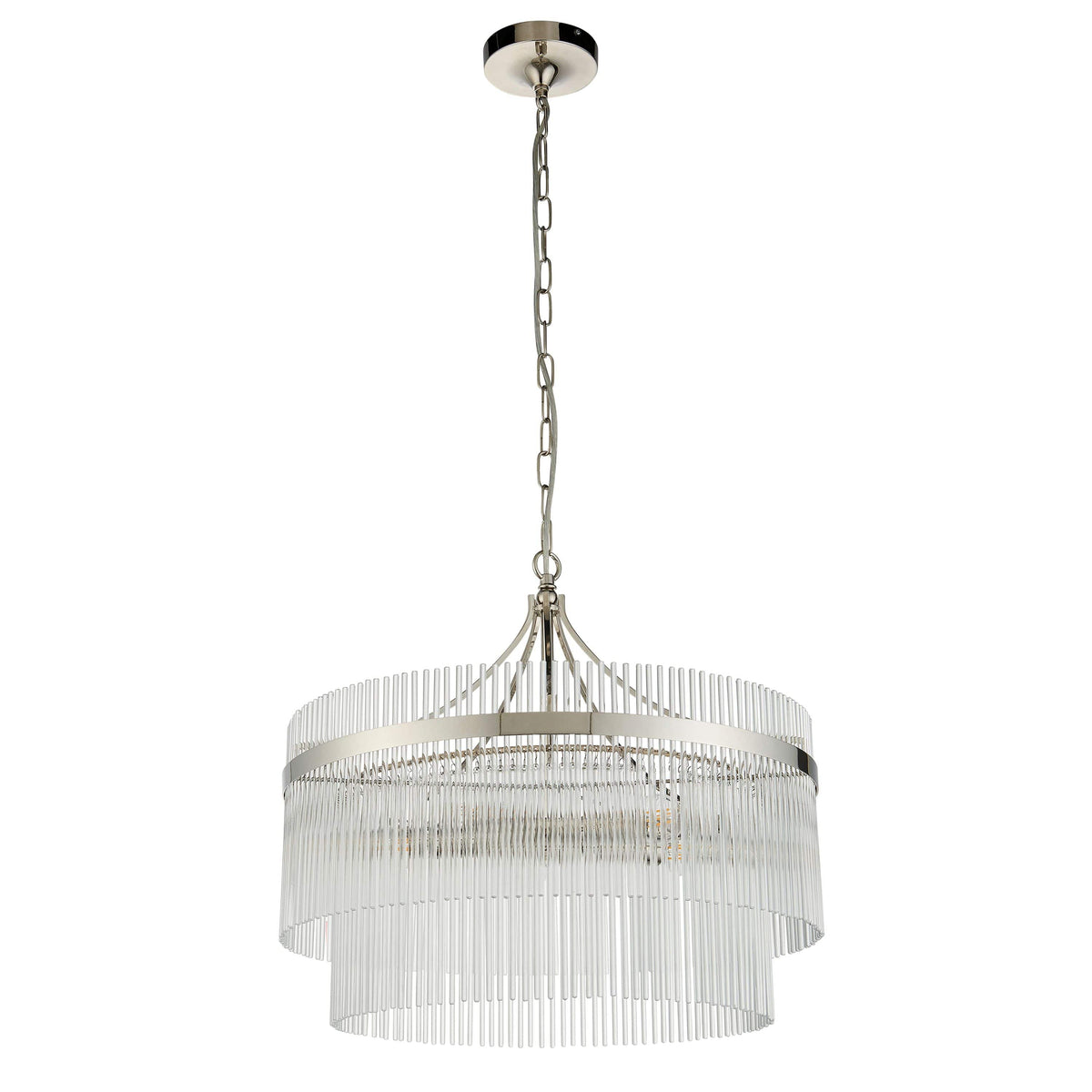 Marietta 5 Pendant Light Bright Nickel.