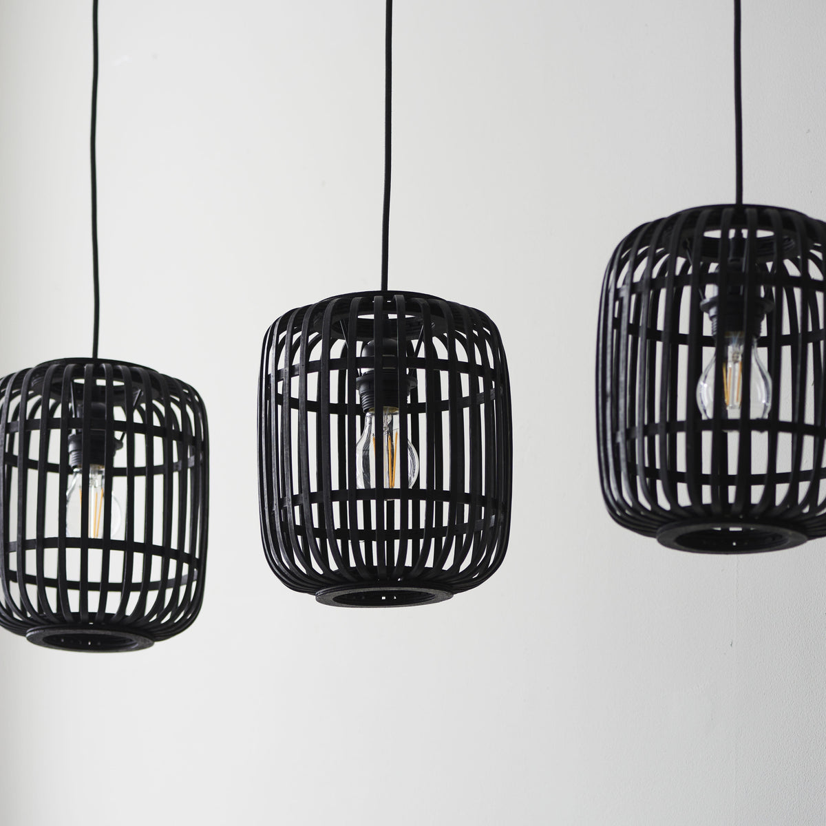 Mathias 3 Pendant Light Dark Bamboo.