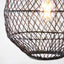 Pimva 1 Pendant Light Black Rattan.