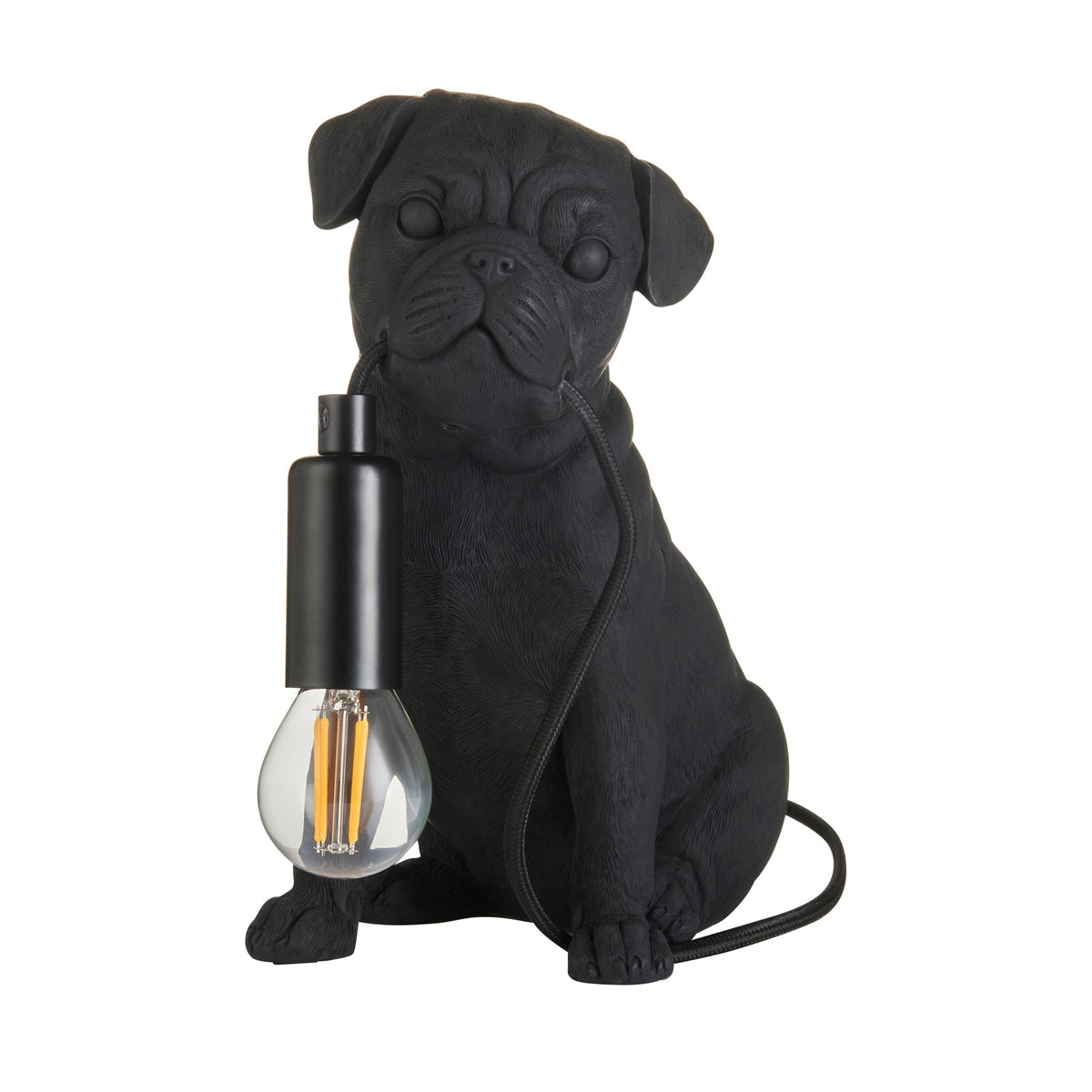 Bodhi Lighting Pug Puppy Table Lamp Black House of Isabella UK