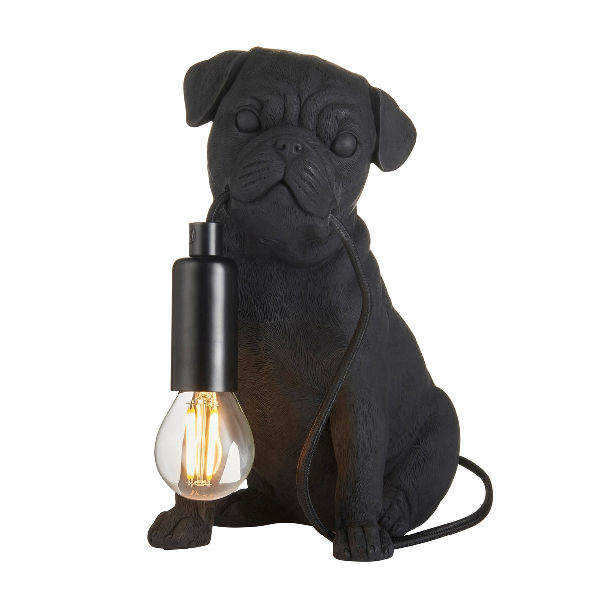 Bodhi Lighting Pug Puppy Table Lamp Black House of Isabella UK