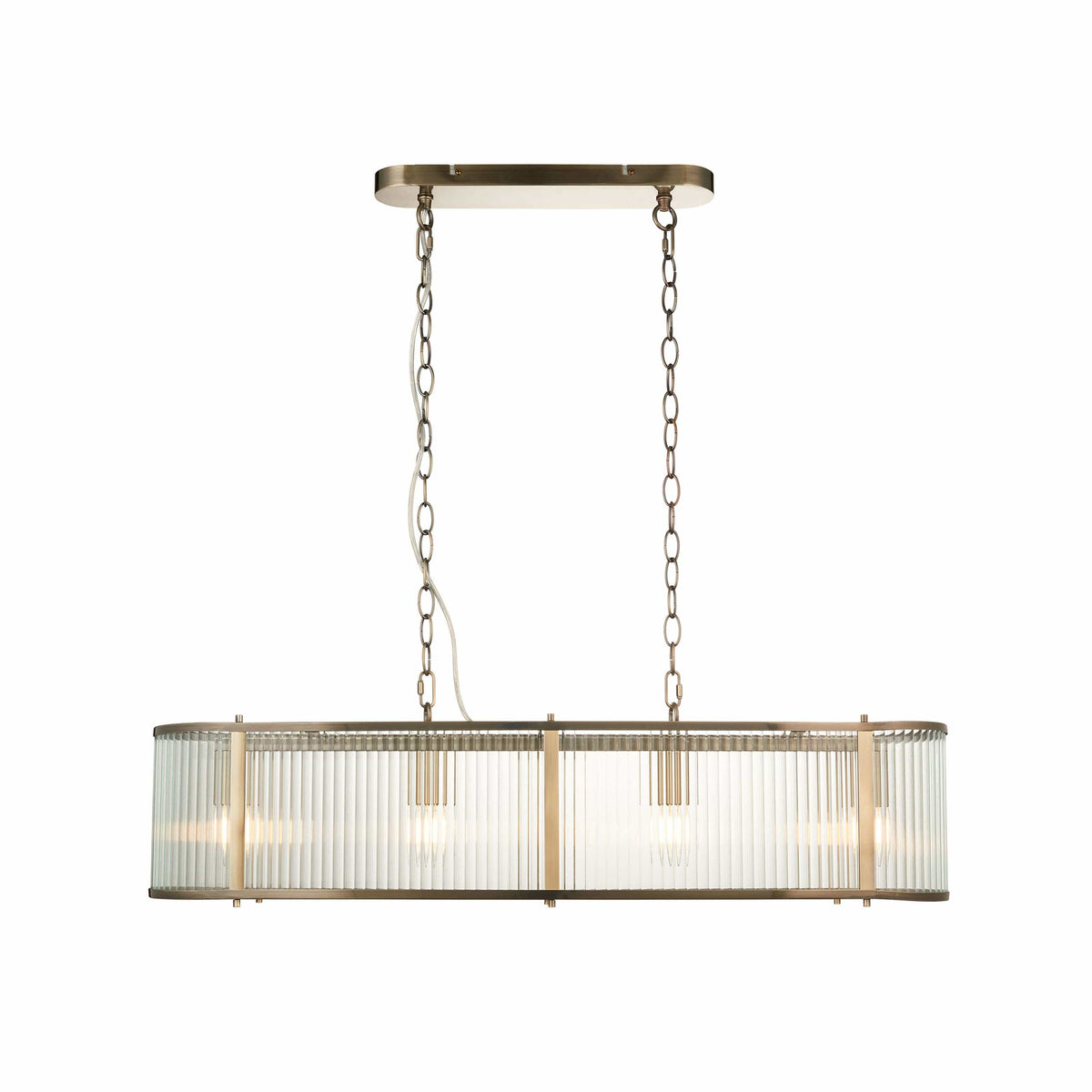 Bodhi Lighting Ridgetown 4 Pendant Light Fitting Antique Brass House of Isabella UK