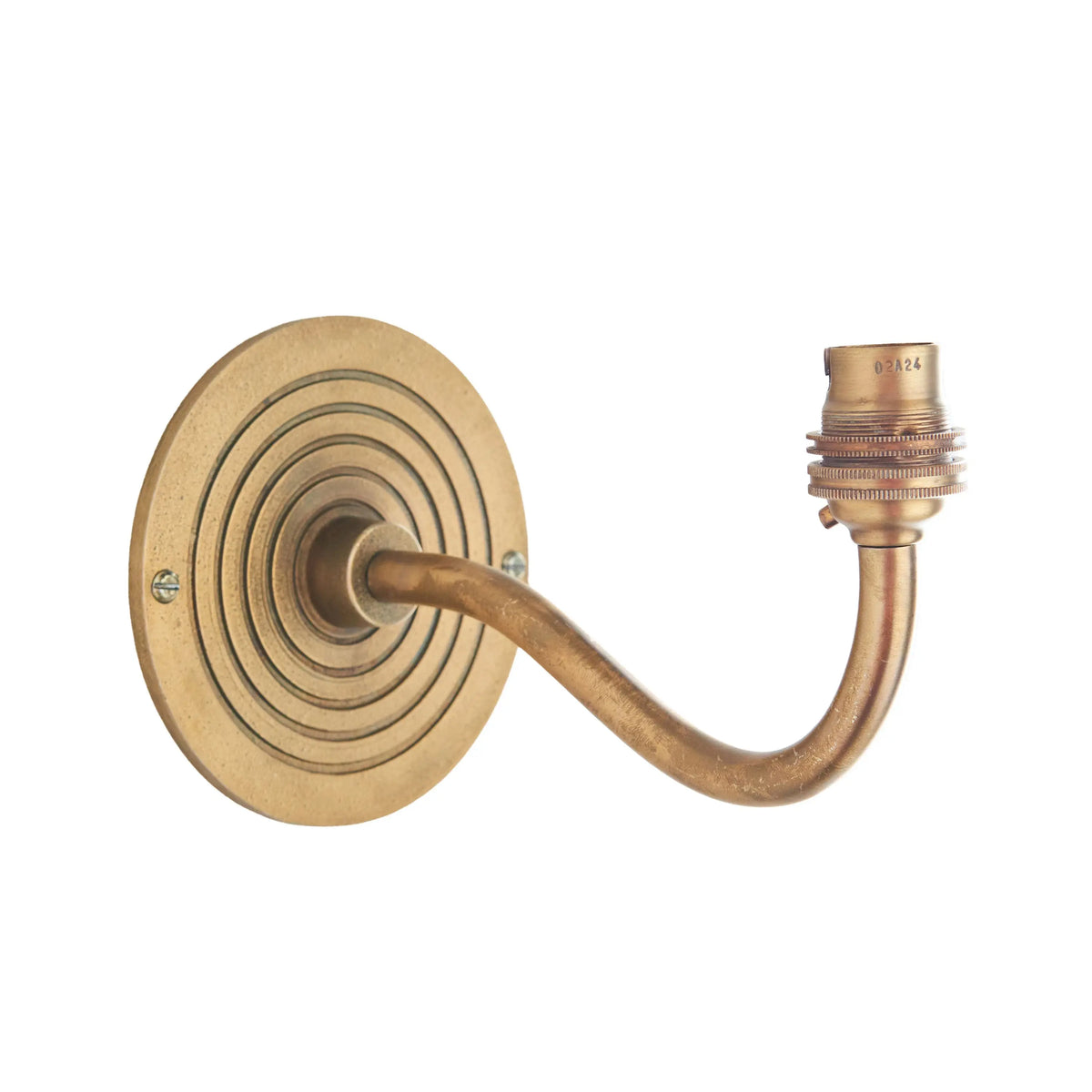 Bodhi Lighting Ripple Curve Wall Light Antique Brass House of Isabella UK