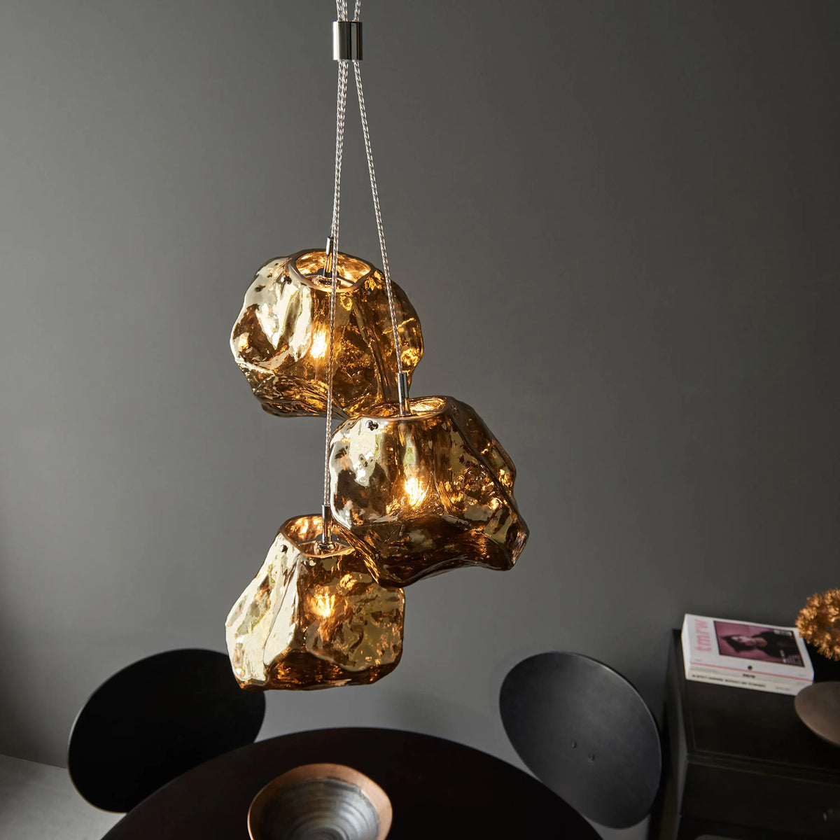 Bodhi Lighting Rock 3 Pendant Light Bronze House of Isabella UK
