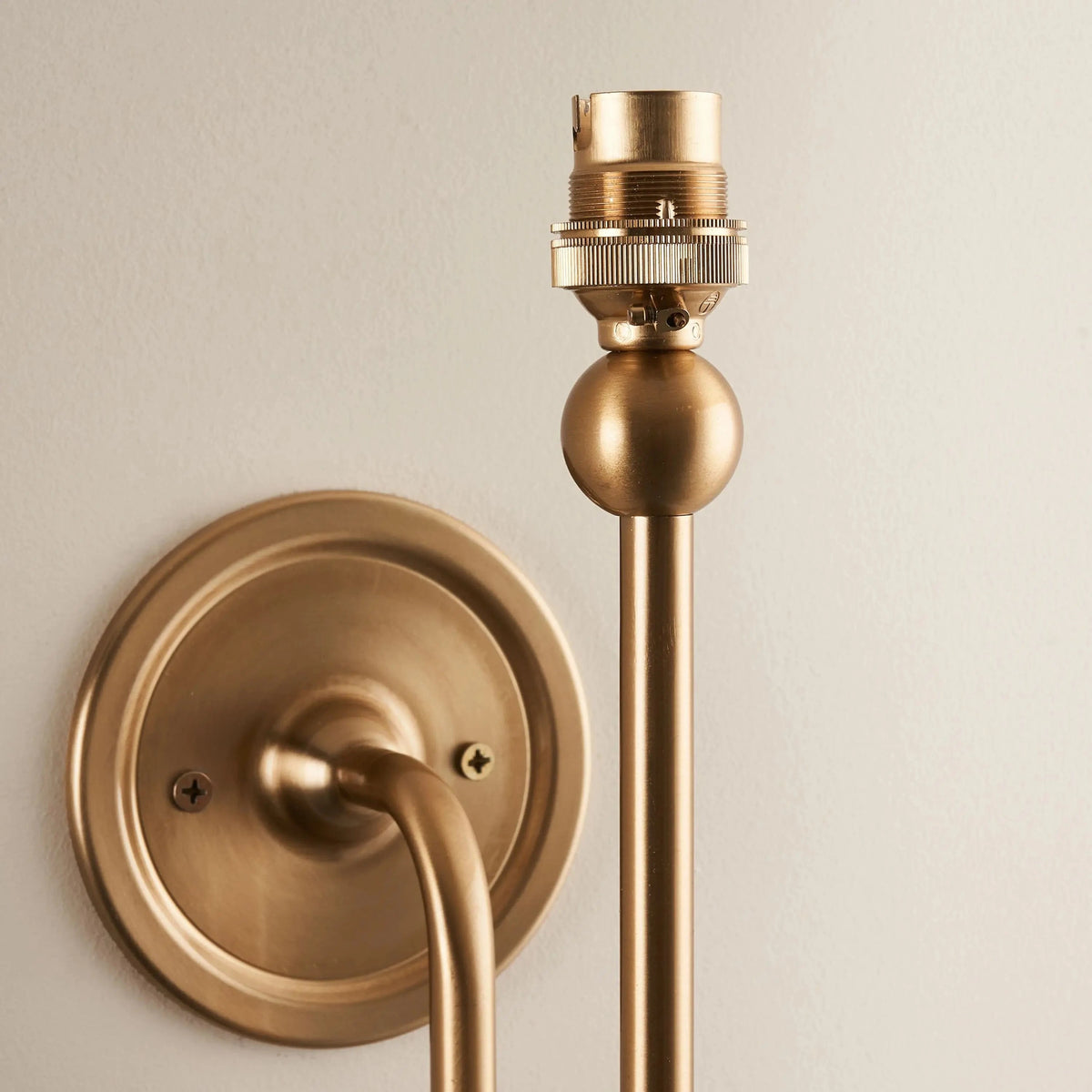 Sandiego 1 Wall Light Fitting Brushed Aged Brass.