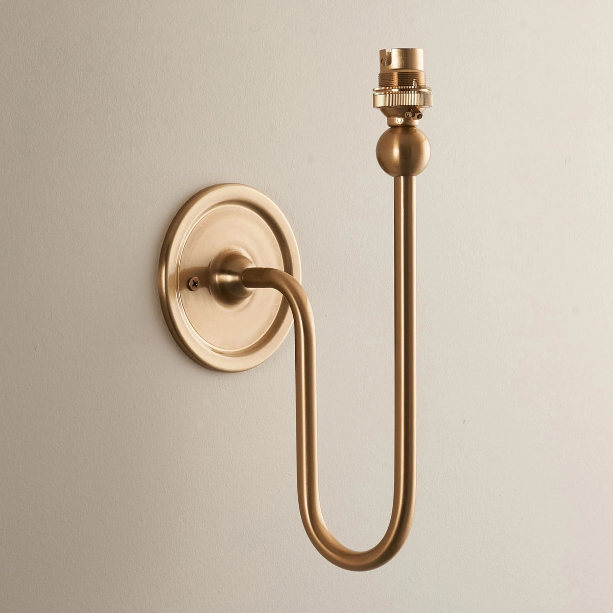Sandiego 1 Wall Light Fitting Brushed Aged Brass.