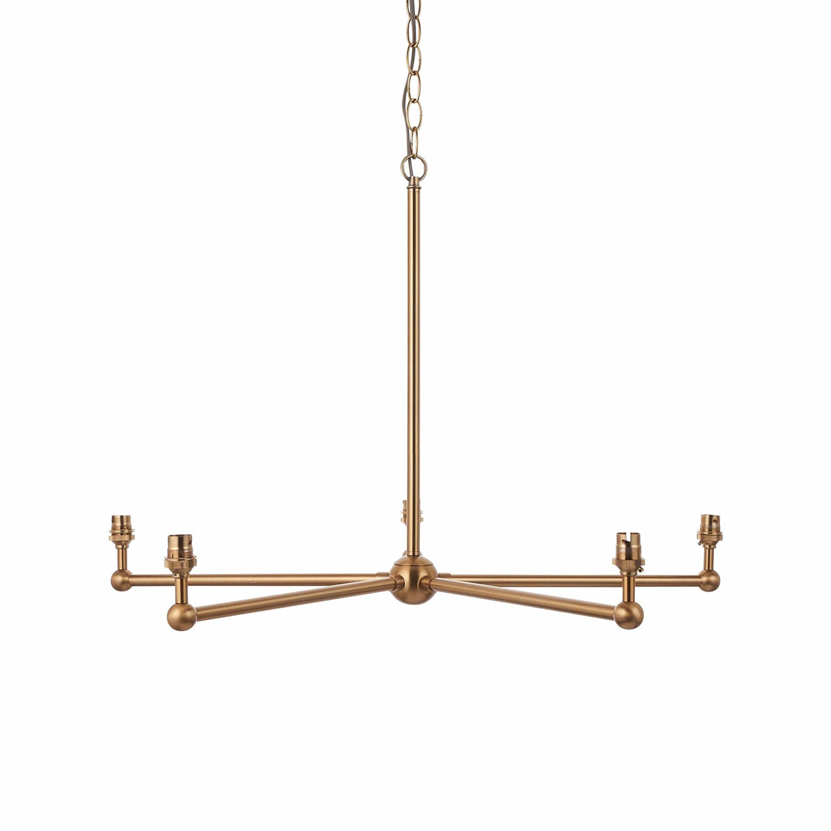 Bodhi Lighting Sandiego 5 Pendant Light Fitting Brushed Brass House of Isabella UK