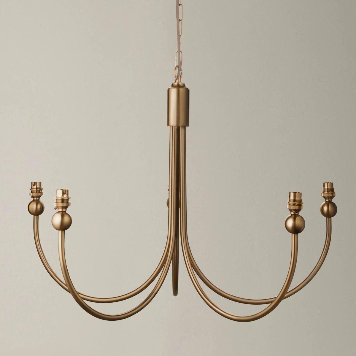 Bodhi Lighting Sandiego 5 Pendant Light Fitting Curved Brass House of Isabella UK