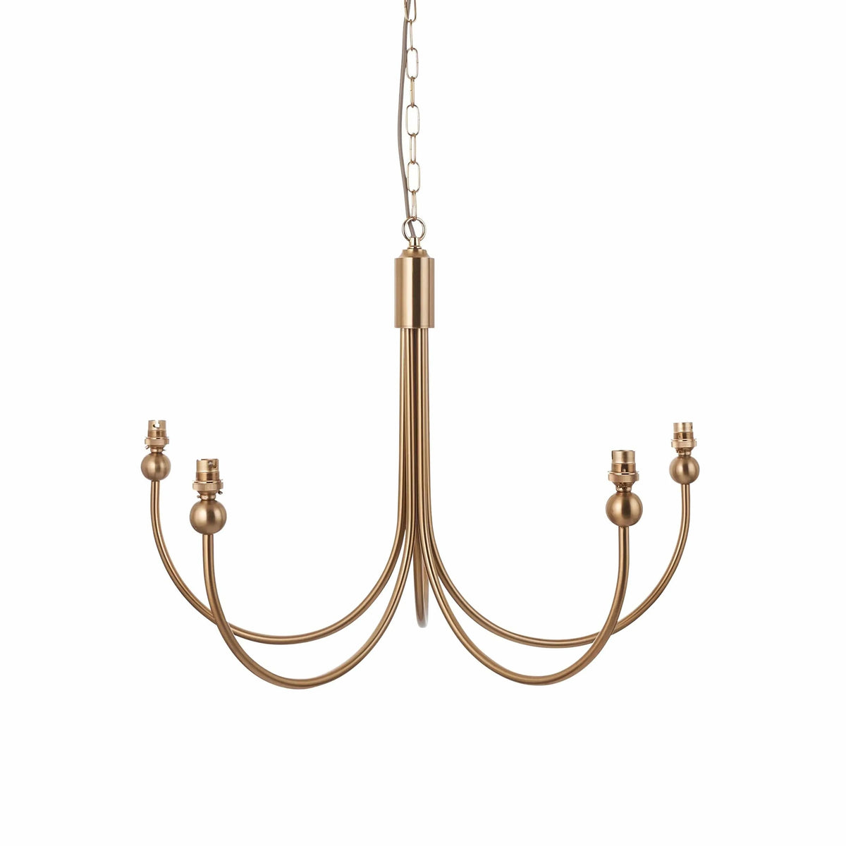 Bodhi Lighting Sandiego 5 Pendant Light Fitting Curved Brass House of Isabella UK