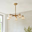 Bodhi Lighting Stamford 5 Pendant Light Brushed Aged Brass House of Isabella UK