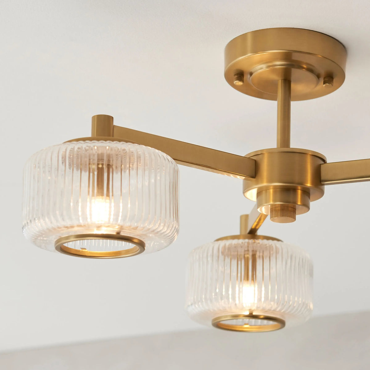 Bodhi Lighting Stamford Ceiling Light Brushed Aged Brass House of Isabella UK