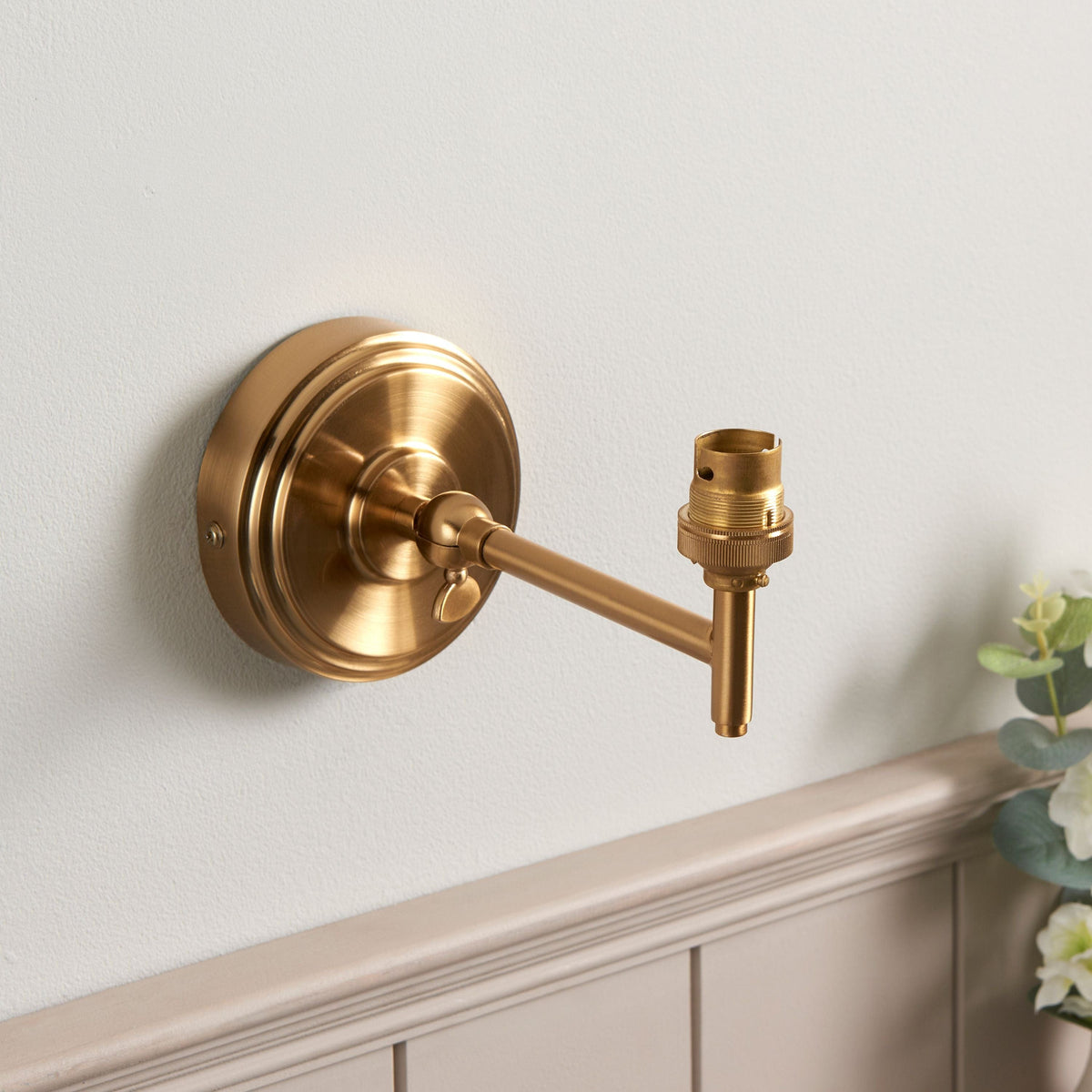 Bodhi Lighting Steph Fold 1 Wall Light Fitting Brushed Aged Brass House of Isabella UK
