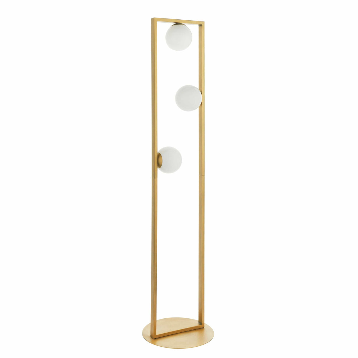Theo 3 Floor Lamp Brushed Gold.