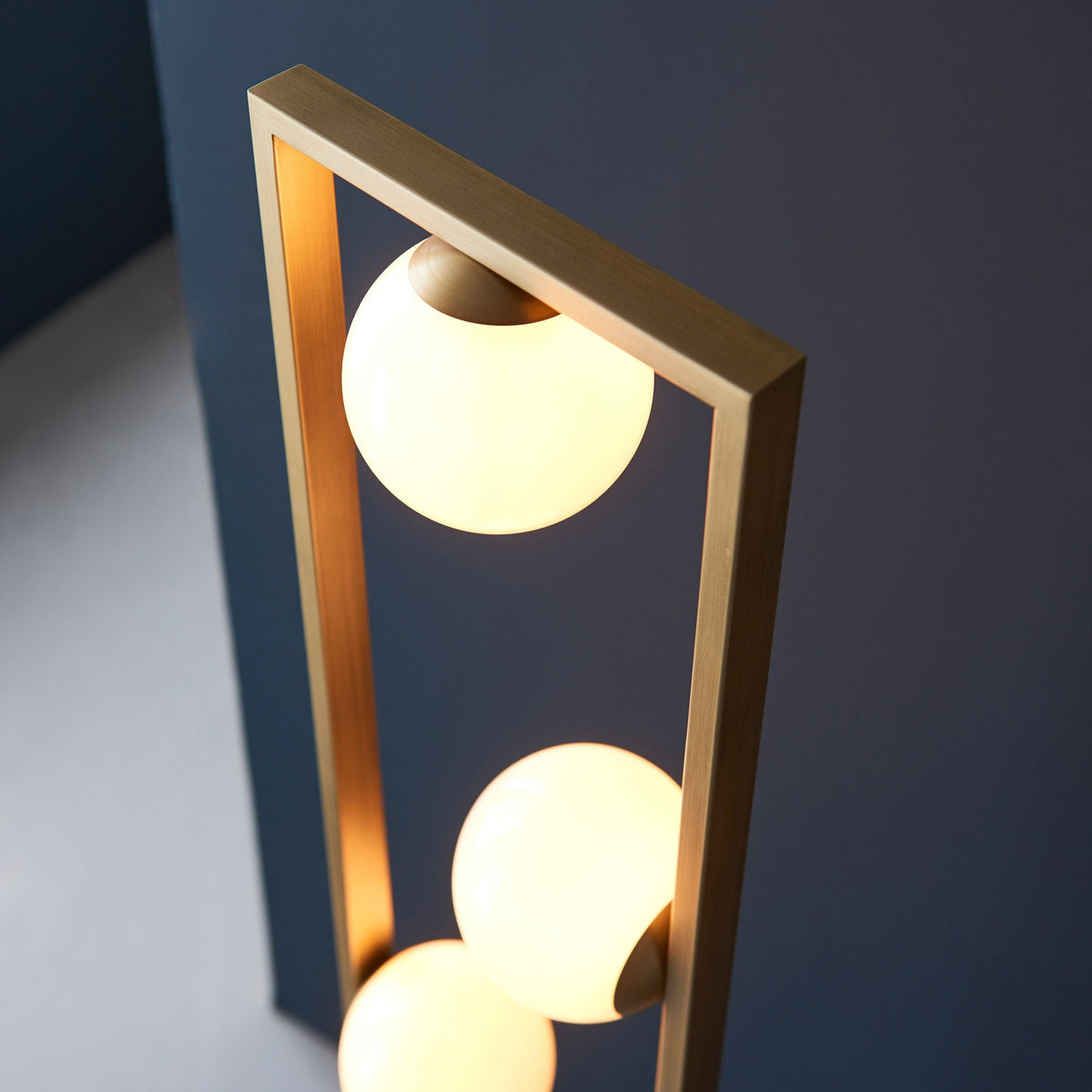 Theo 3 Floor Lamp Brushed Gold.