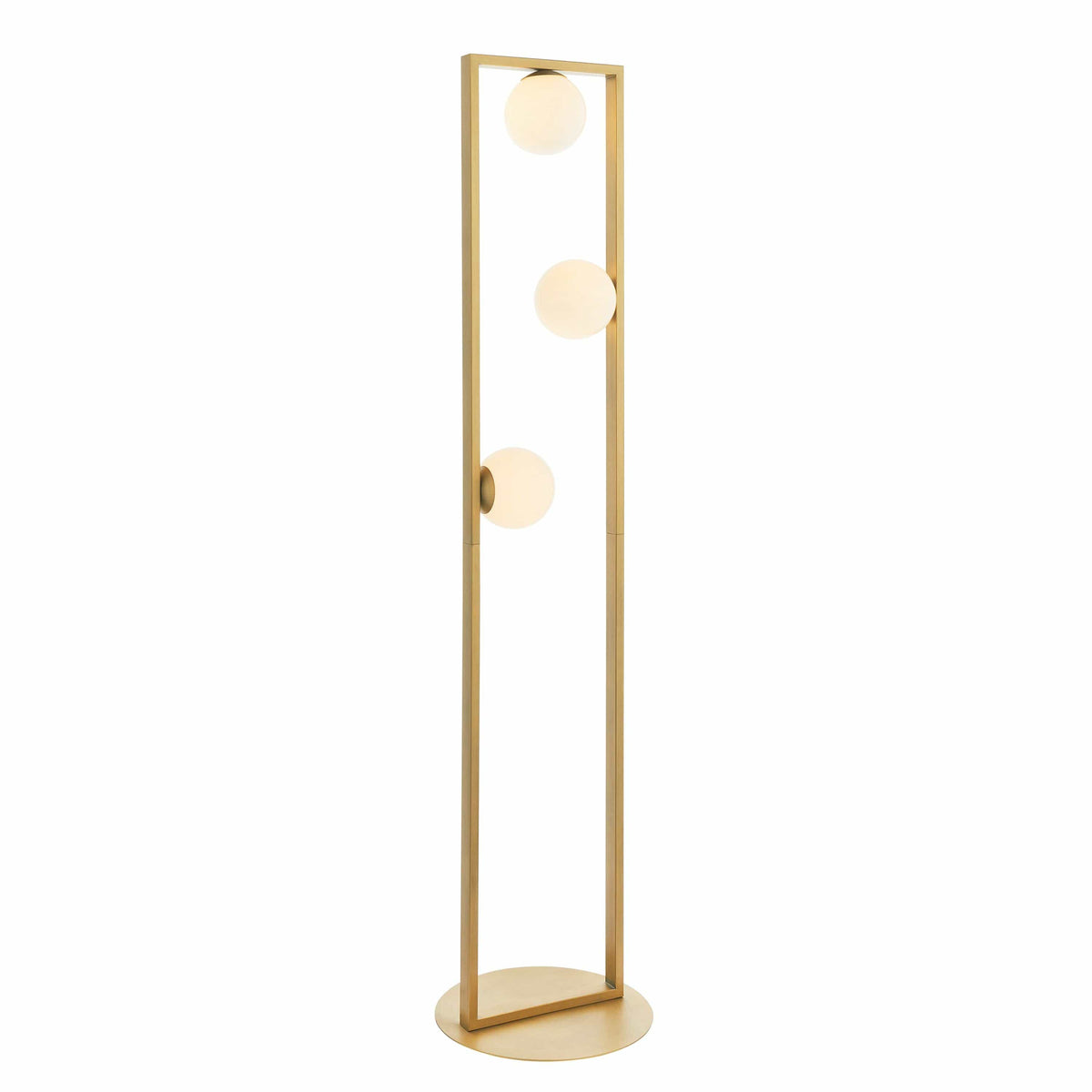 Theo 3 Floor Lamp Brushed Gold.
