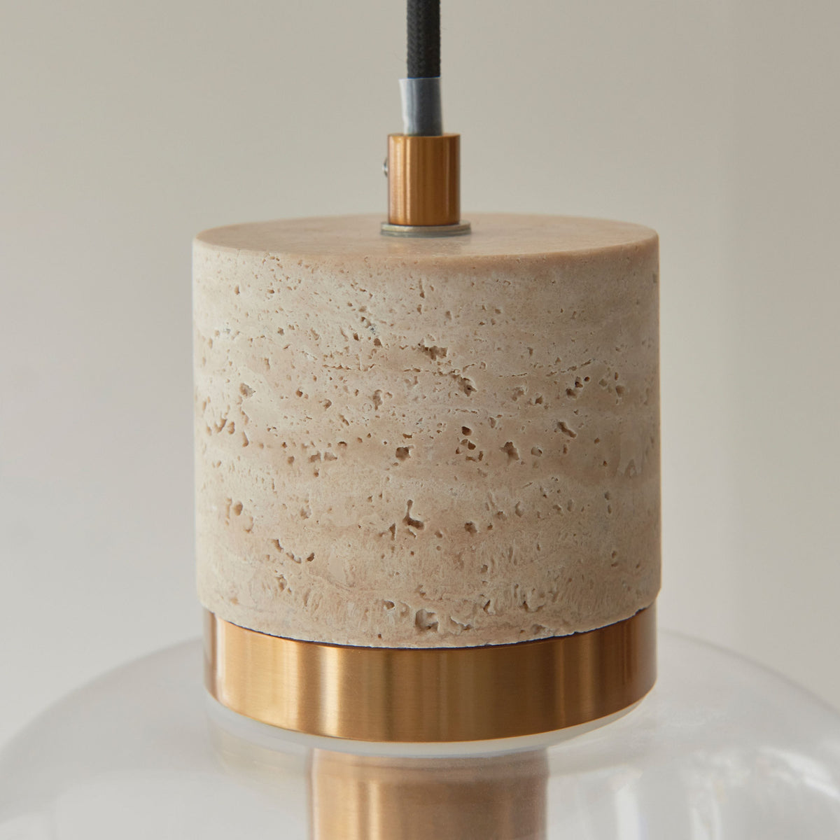 Bodhi Lighting Travi 1 Pendant Light Natural Travertine House of Isabella UK